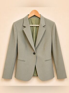 TIGER OF SWEDEN sage green tailored blazer wool blend minimalist 40